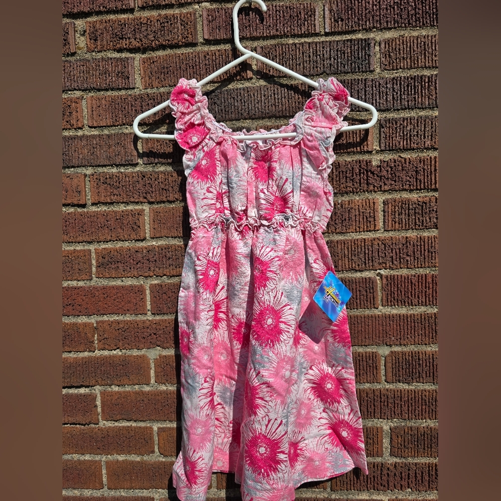 NWT Disney Hannah Montana Girls Pink Floral Sleeveless Dress